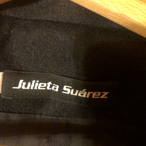 JULIETA Suarez Wool Black Blazer Jacket, Size S, Colombian contemporary designer - Picture 3 of 7
